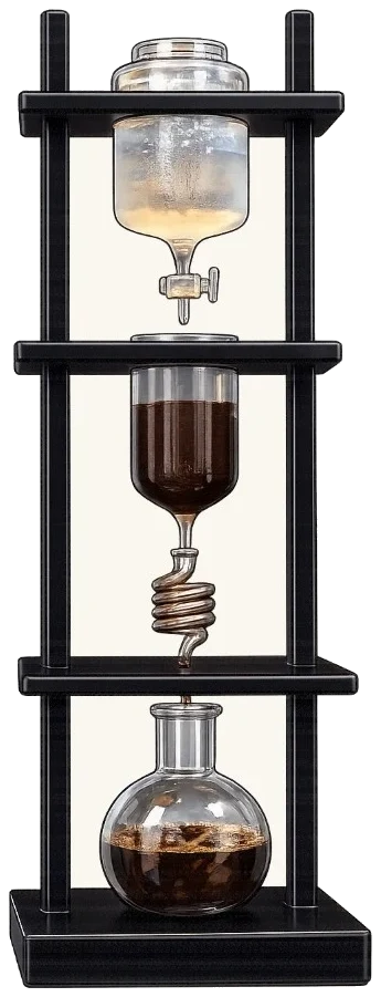 Cold drip coffee tower